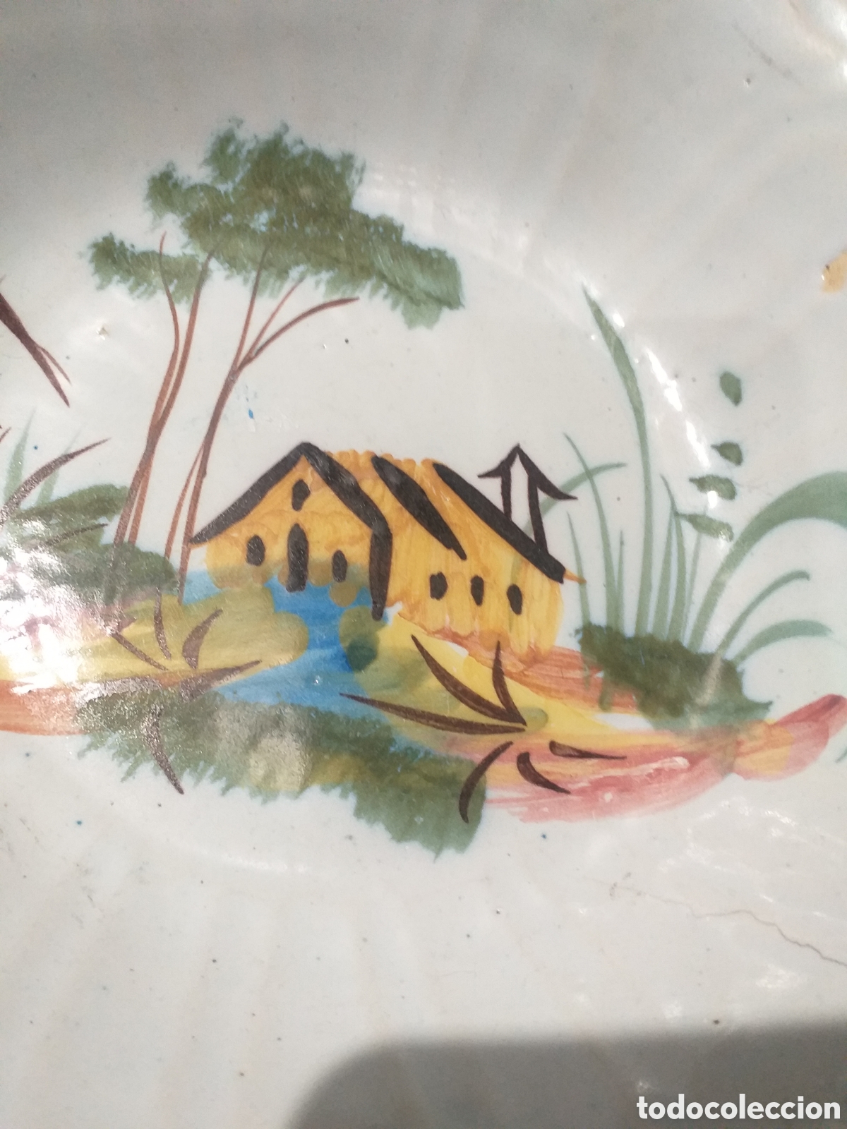 Antig&uuml;edades: Antiguo plato ceramica - Foto 3