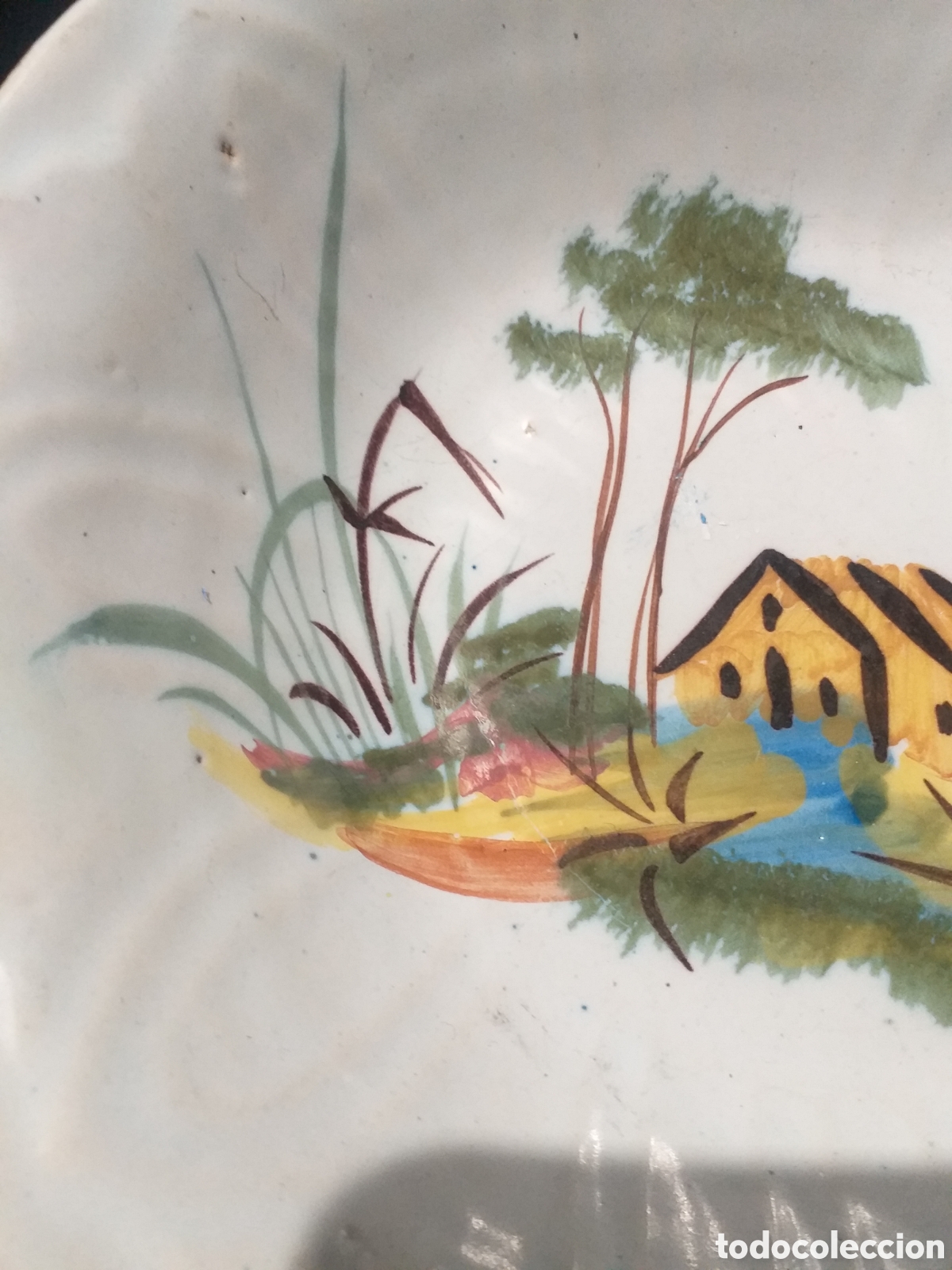 Antig&uuml;edades: Antiguo plato ceramica - Foto 4