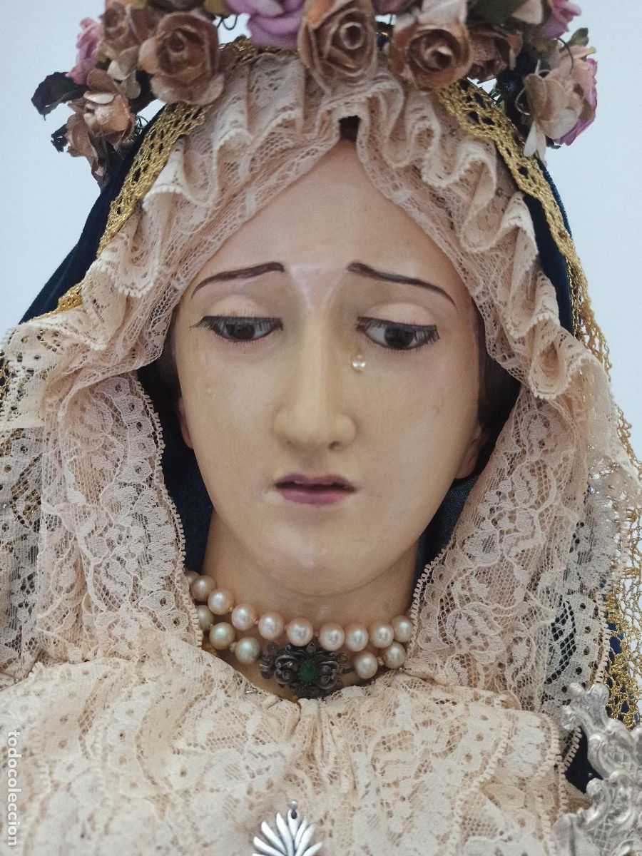 Antig&uuml;edades: IMAGEN VIRGEN CAP POTA 1800 - Foto 2