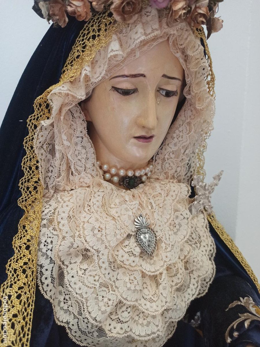 Antig&uuml;edades: IMAGEN VIRGEN CAP POTA 1800 - Foto 3