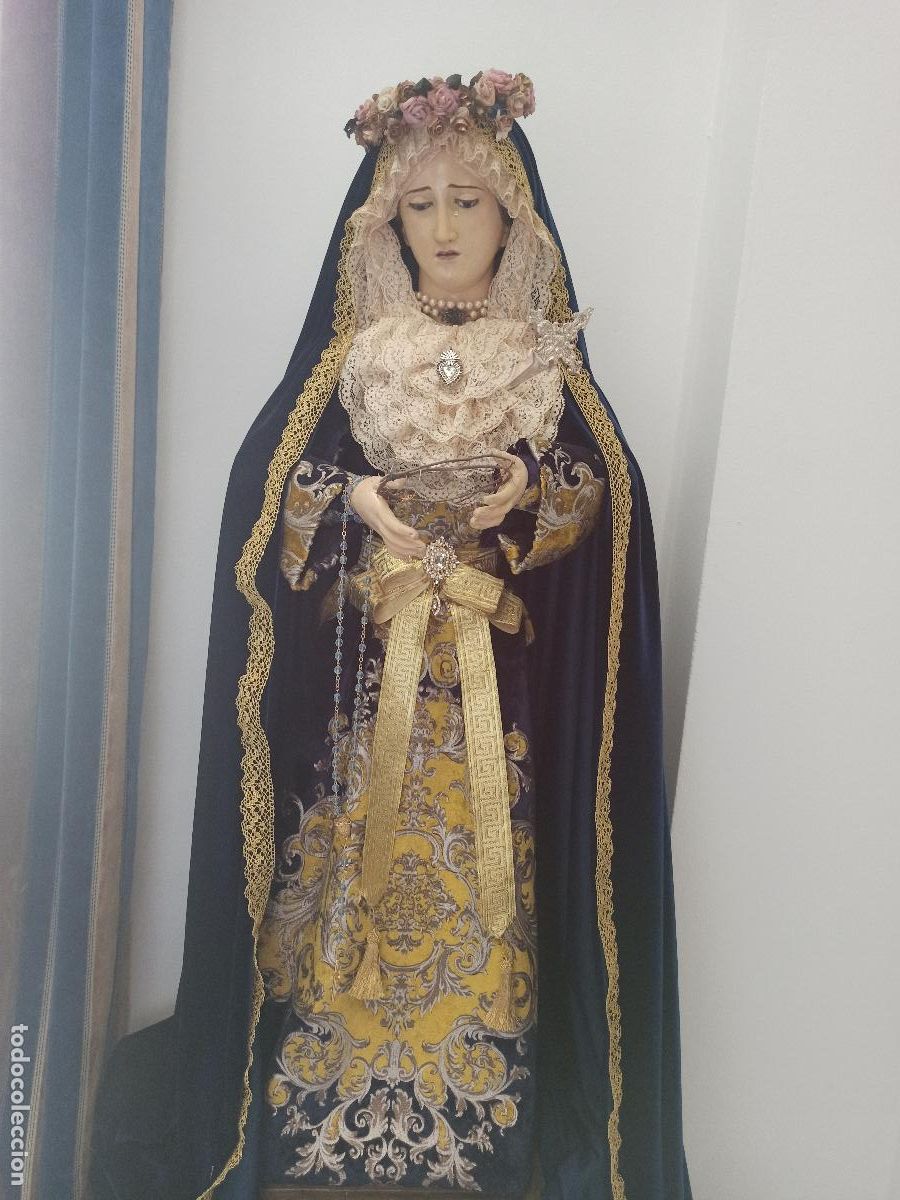 Antig&uuml;edades: IMAGEN VIRGEN CAP POTA 1800 - Foto 4