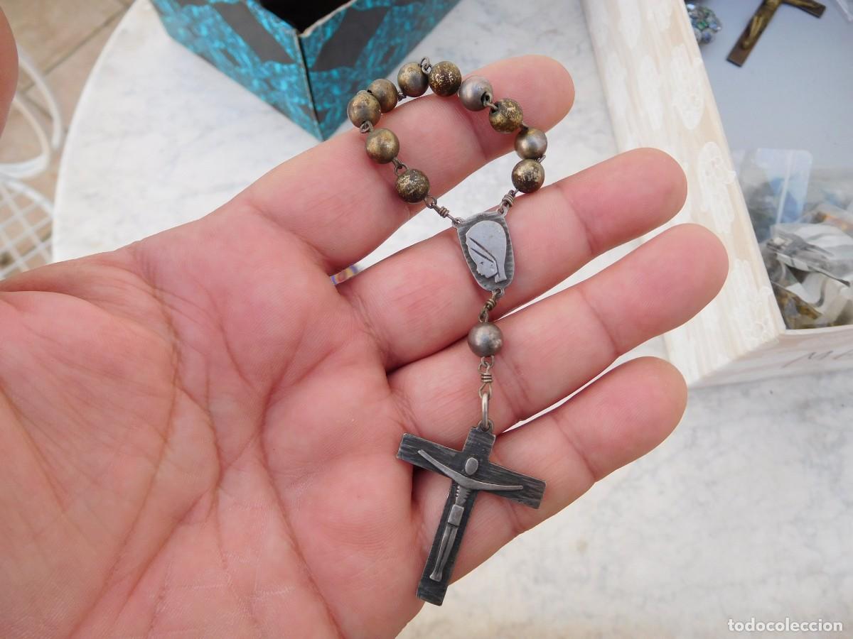 Antig&uuml;edades: Rosario de plata vintage - Foto 1