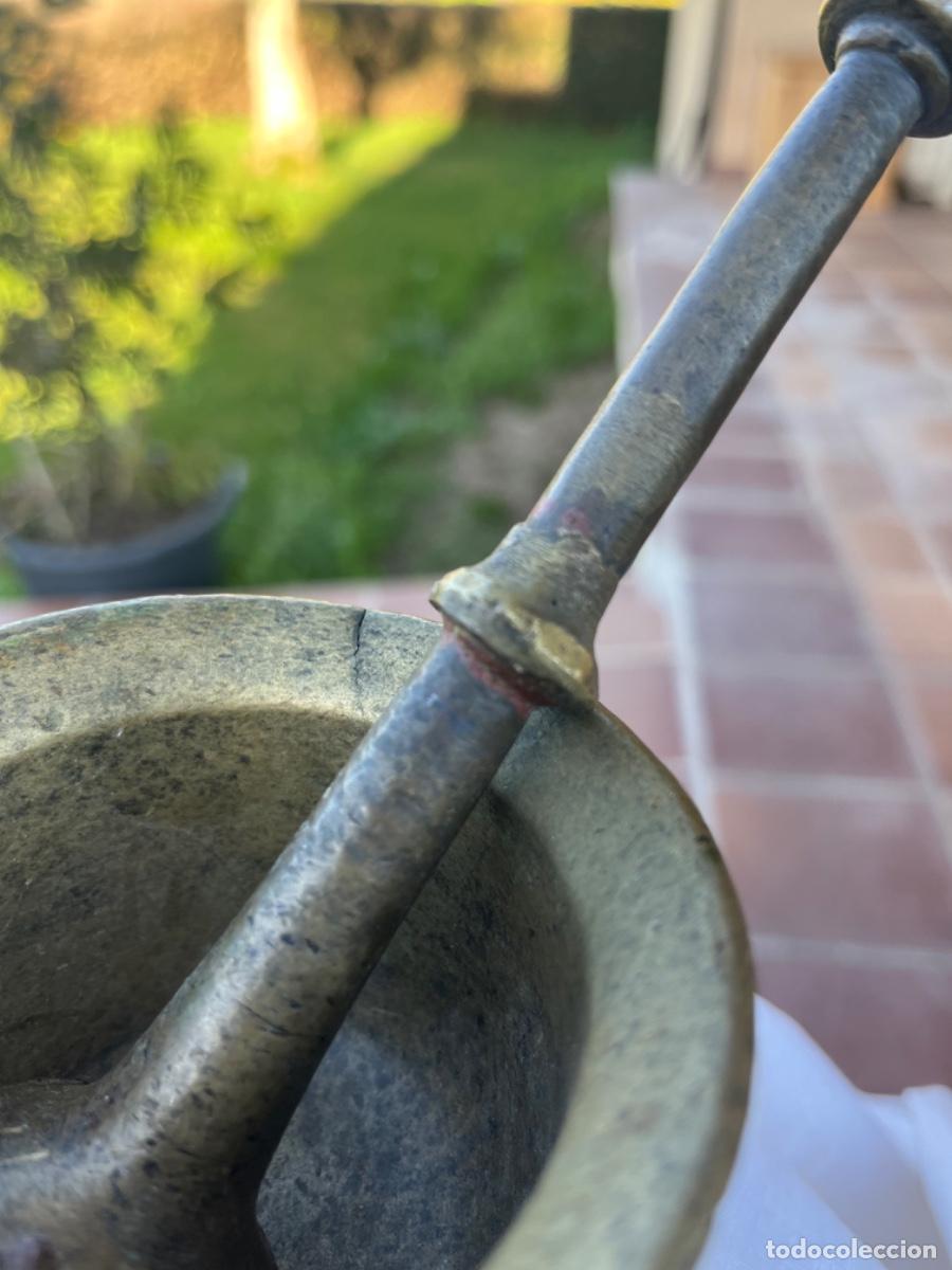 Antig&uuml;edades: Almirez bronce, siglo XIX - Foto 2