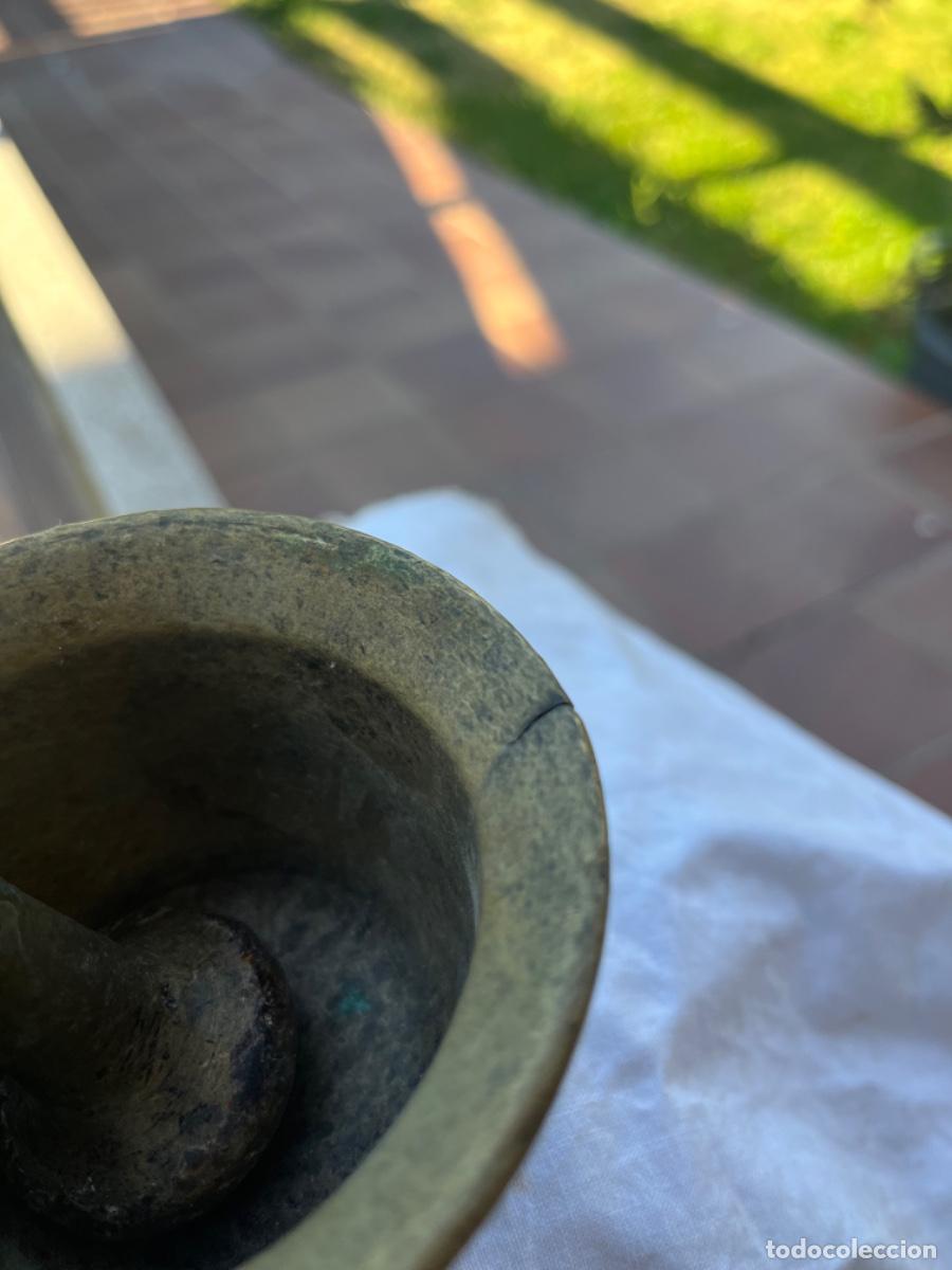 Antig&uuml;edades: Almirez bronce, siglo XIX - Foto 4
