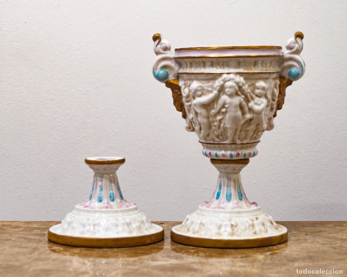 Antig&uuml;edades: Jarr&oacute;n de porcelana espa&ntilde;ola ALGORA. - Foto 2