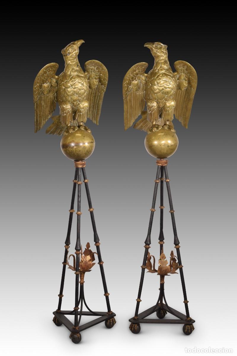 pareja de atriles en forma de águila. bronce, h - Kaufen Andere antike  Dekorationsgegenstände in todocoleccion