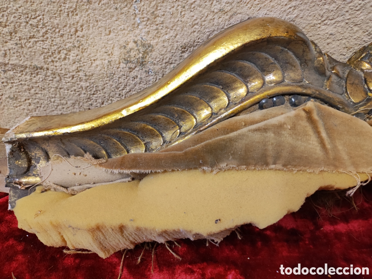 Antig&uuml;edades: Remate tallado y dorado - Foto 2
