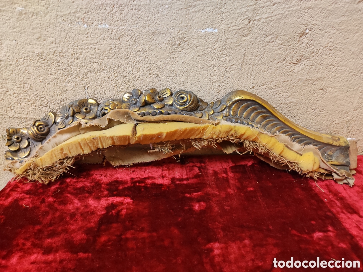Antig&uuml;edades: Remate tallado y dorado - Foto 1