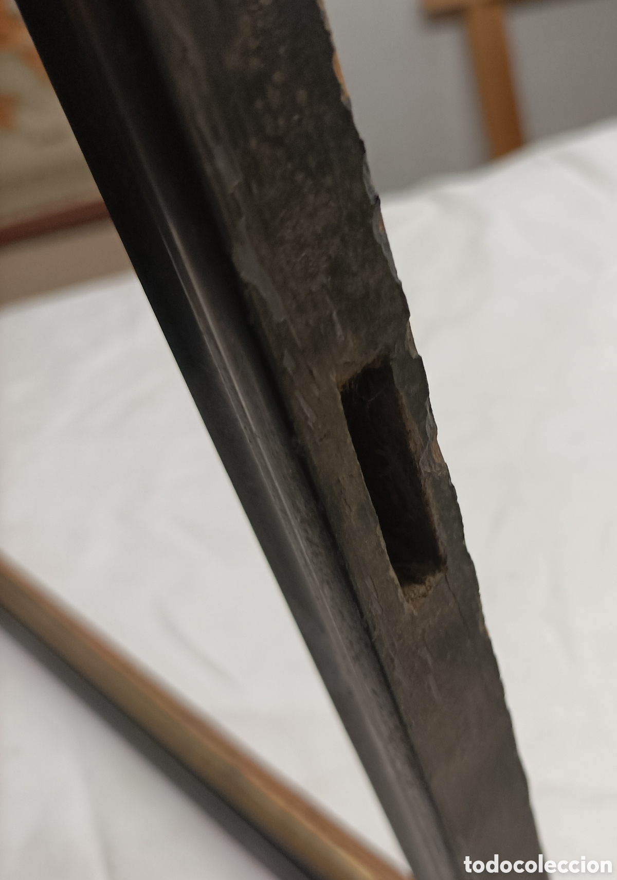 Antig&uuml;edades: Marco en madera ebonizada y dorada - Foto 2