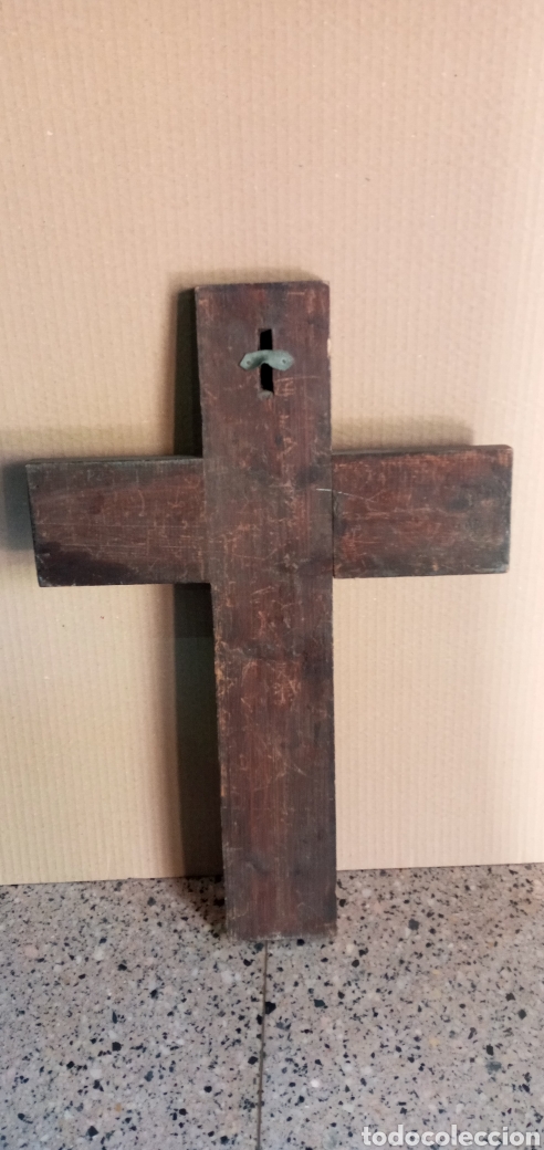 Antig&uuml;edades: ANTIGUO CRUCIFIJO DE MADERA. - Foto 4