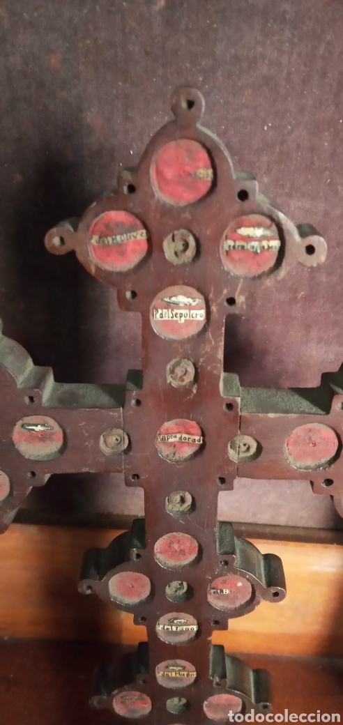 Antig&uuml;edades: ANTIGUA CRUZ DE MADERA DE JERUSAL&Eacute;N . - Foto 3