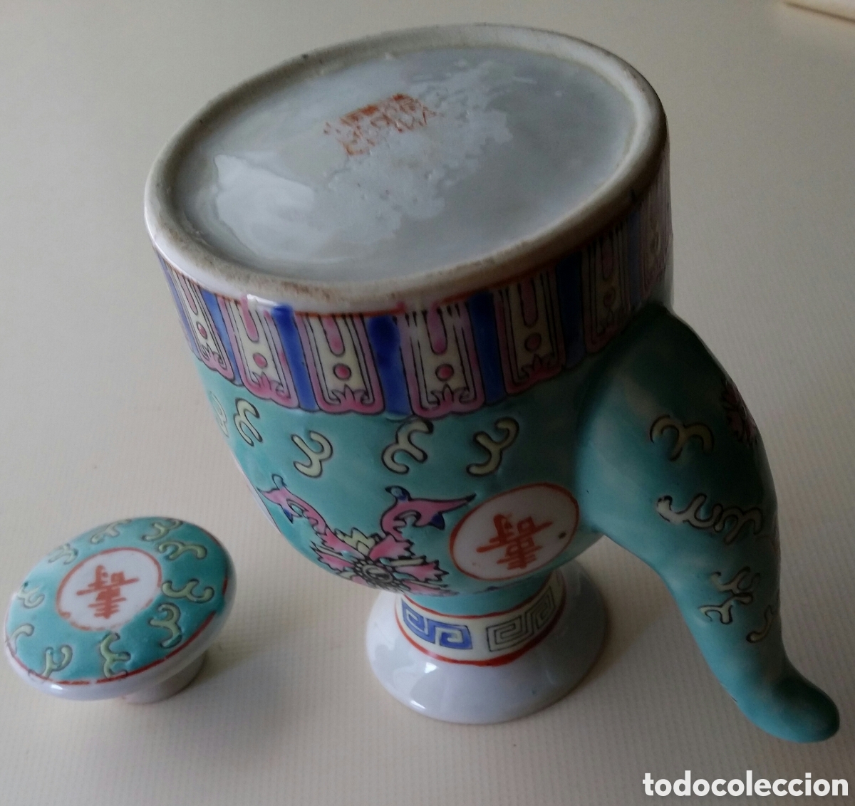 Antig&uuml;edades: TETERA DE PORCELANA CHINA MACAO - Foto 2