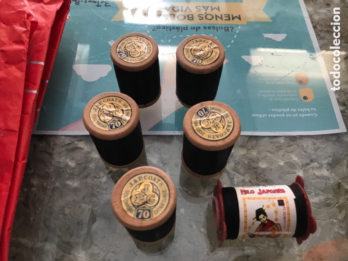 Antiquit&auml;ten: Hilo, bobinas. J&P Coats. Hilo Japones.