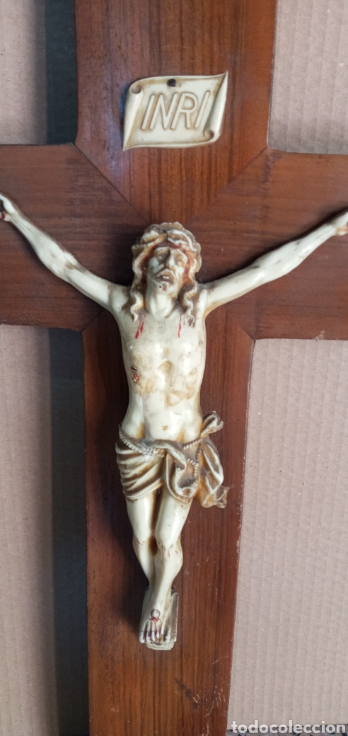 Antig&uuml;edades: CRUCIFIJO DE MADERA. ANTIGUO - Foto 2