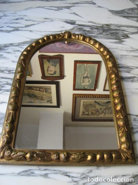 Antig&uuml;edades: PRECIOSO ESPEJO DE MADERA DORADA - Foto 2