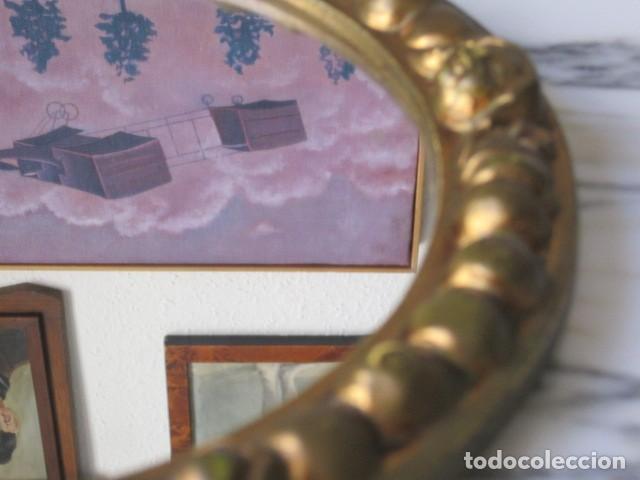 Antig&uuml;edades: PRECIOSO ESPEJO DE MADERA DORADA - Foto 8