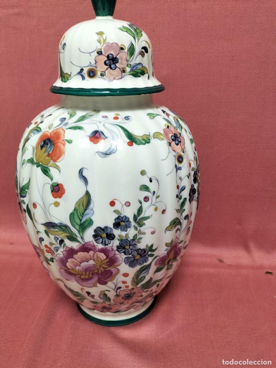 Antig&uuml;edades: Tibor oriental decorado con flores - Foto 3