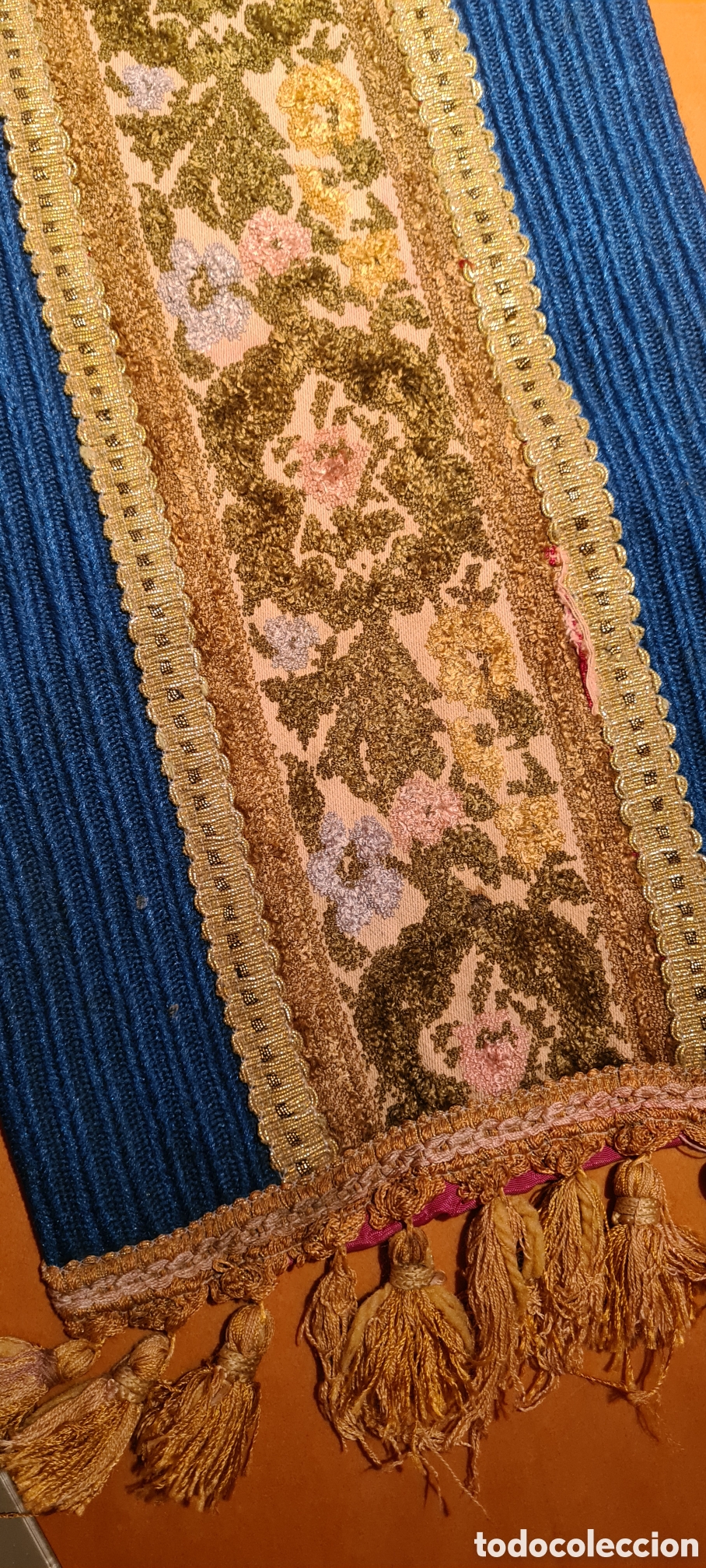 Antig&uuml;edades: Antiguo camino de mesa o tapete rectangular. - Foto 7