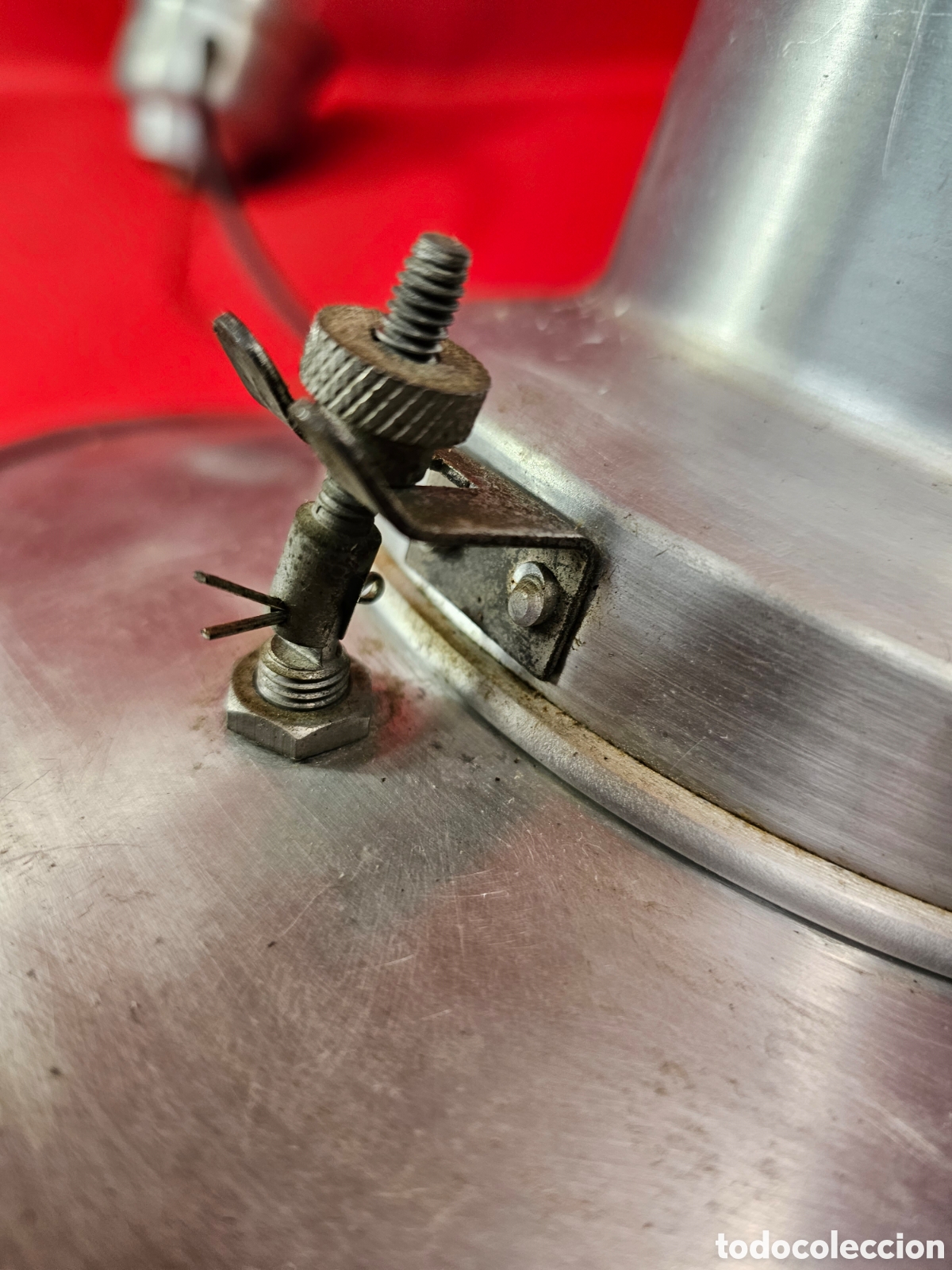 Antig&uuml;edades: L&aacute;mpara retro industrial de aluminio - Foto 10
