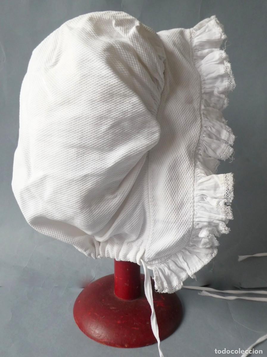 Antig&uuml;edades: ANTIGUO GORRO PARA MU&Ntilde;ECA PPIO.S.XX - Foto 3