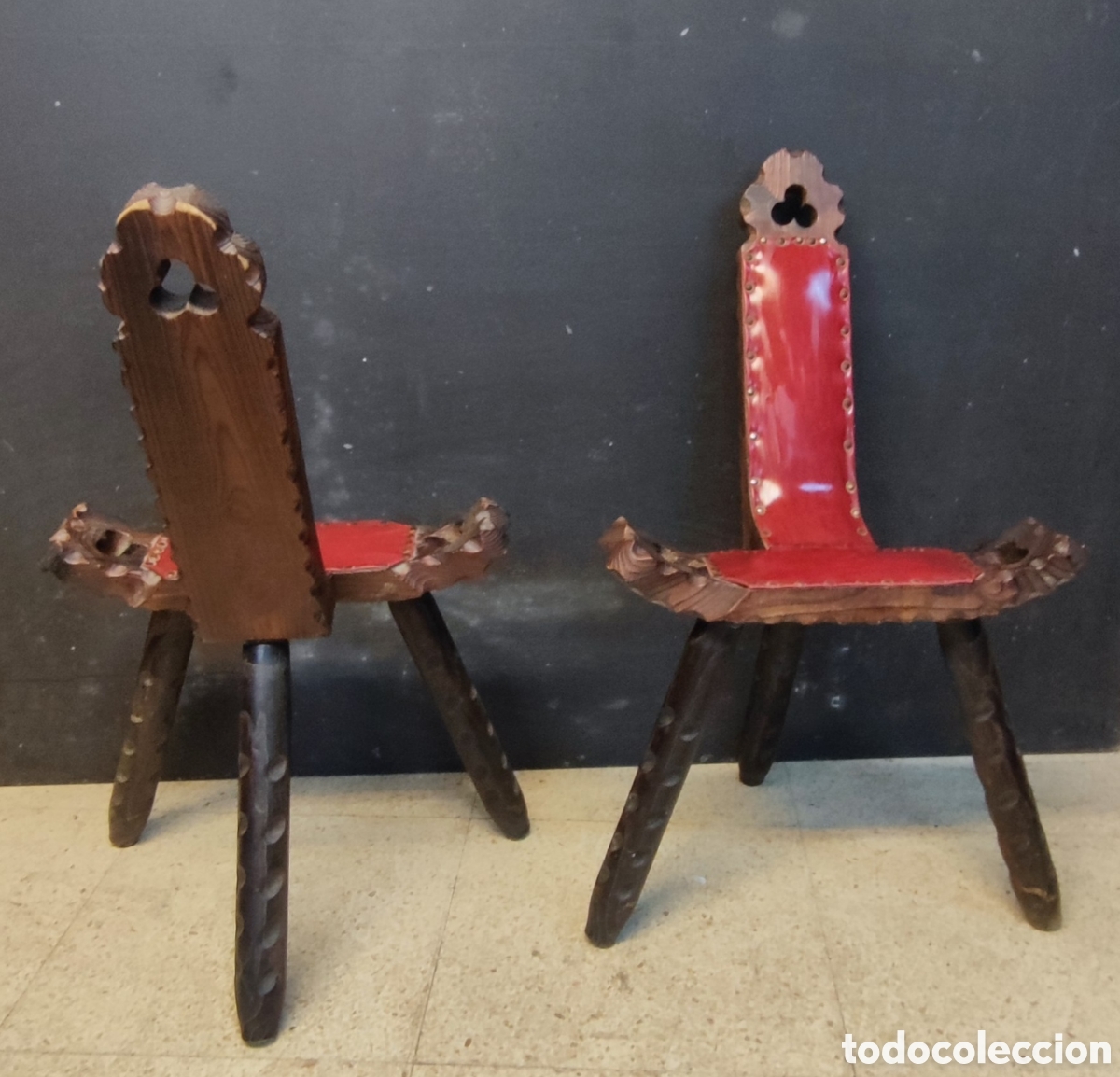Antig&uuml;edades: Pareja de sillas parteras - Foto 2
