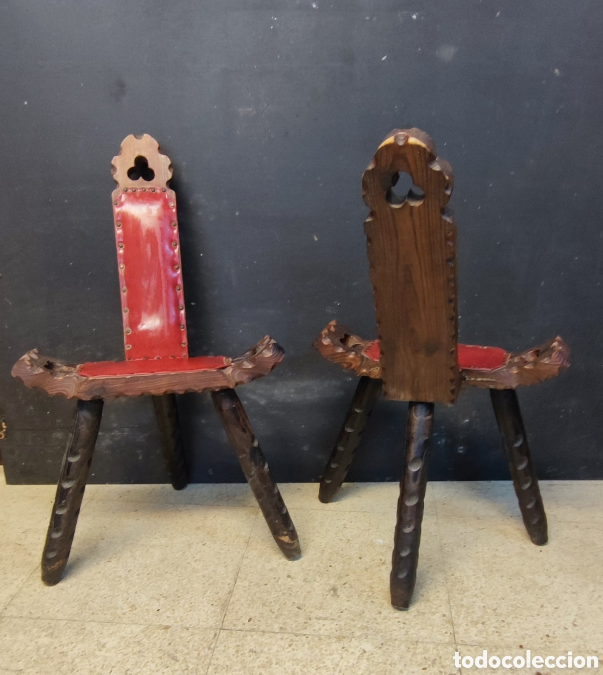 Antig&uuml;edades: Pareja de sillas parteras - Foto 3
