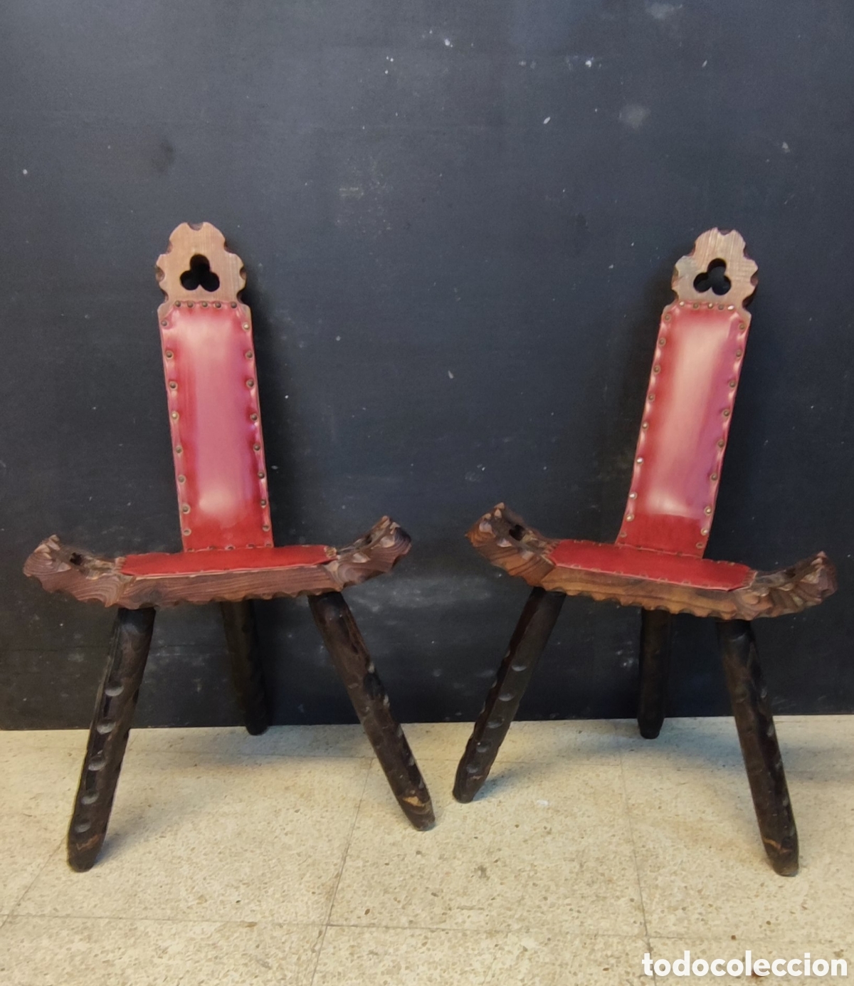 Antig&uuml;edades: Pareja de sillas parteras - Foto 4