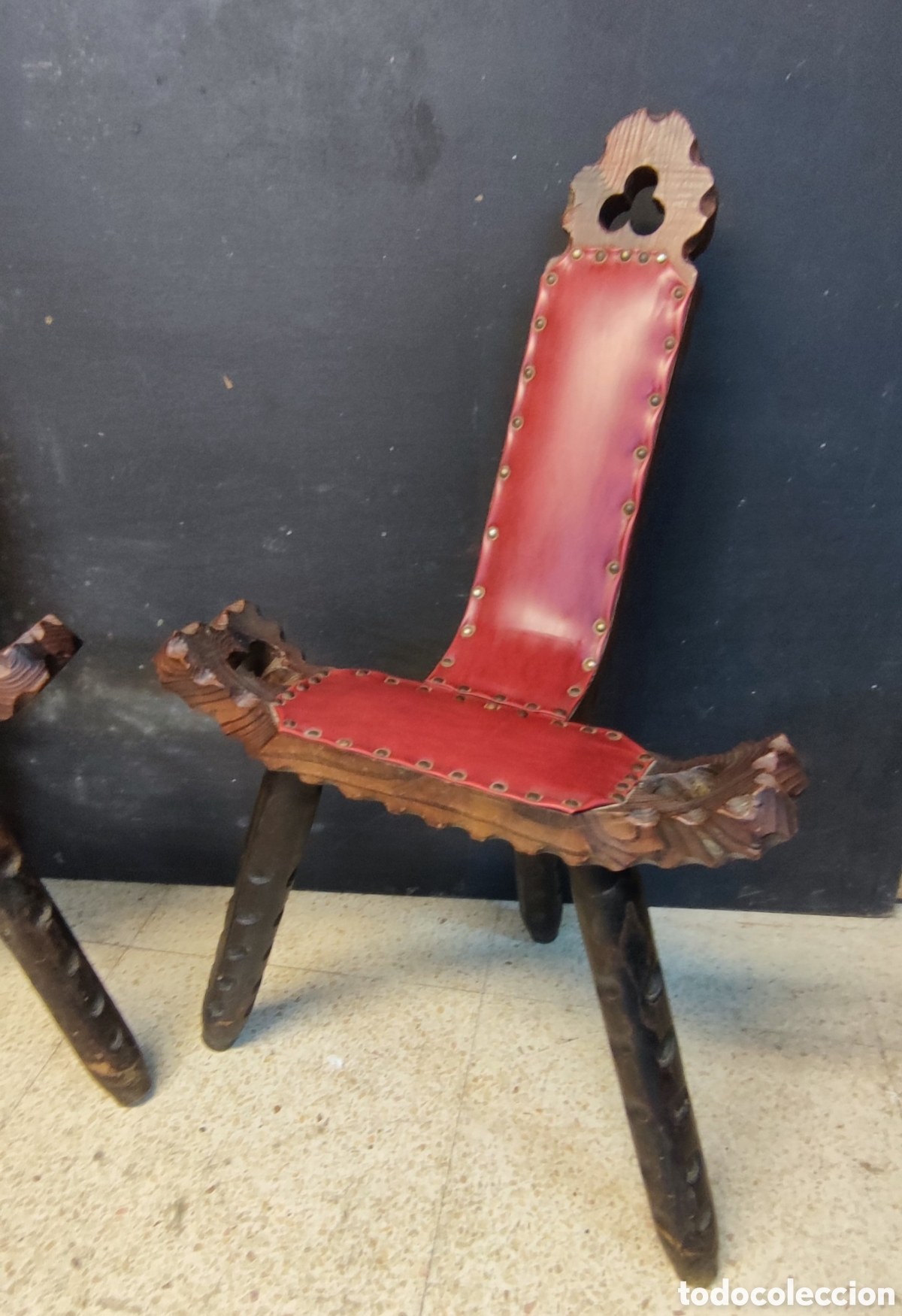 Antig&uuml;edades: Pareja de sillas parteras - Foto 5
