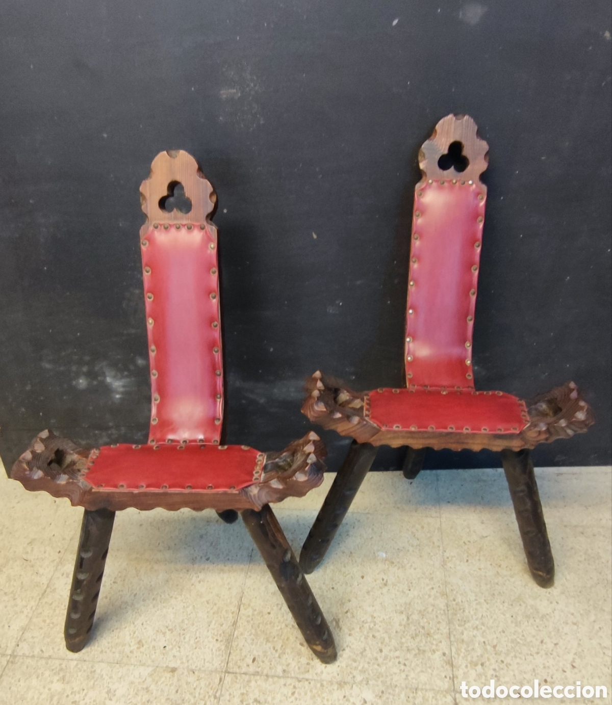 Antig&uuml;edades: Pareja de sillas parteras - Foto 7