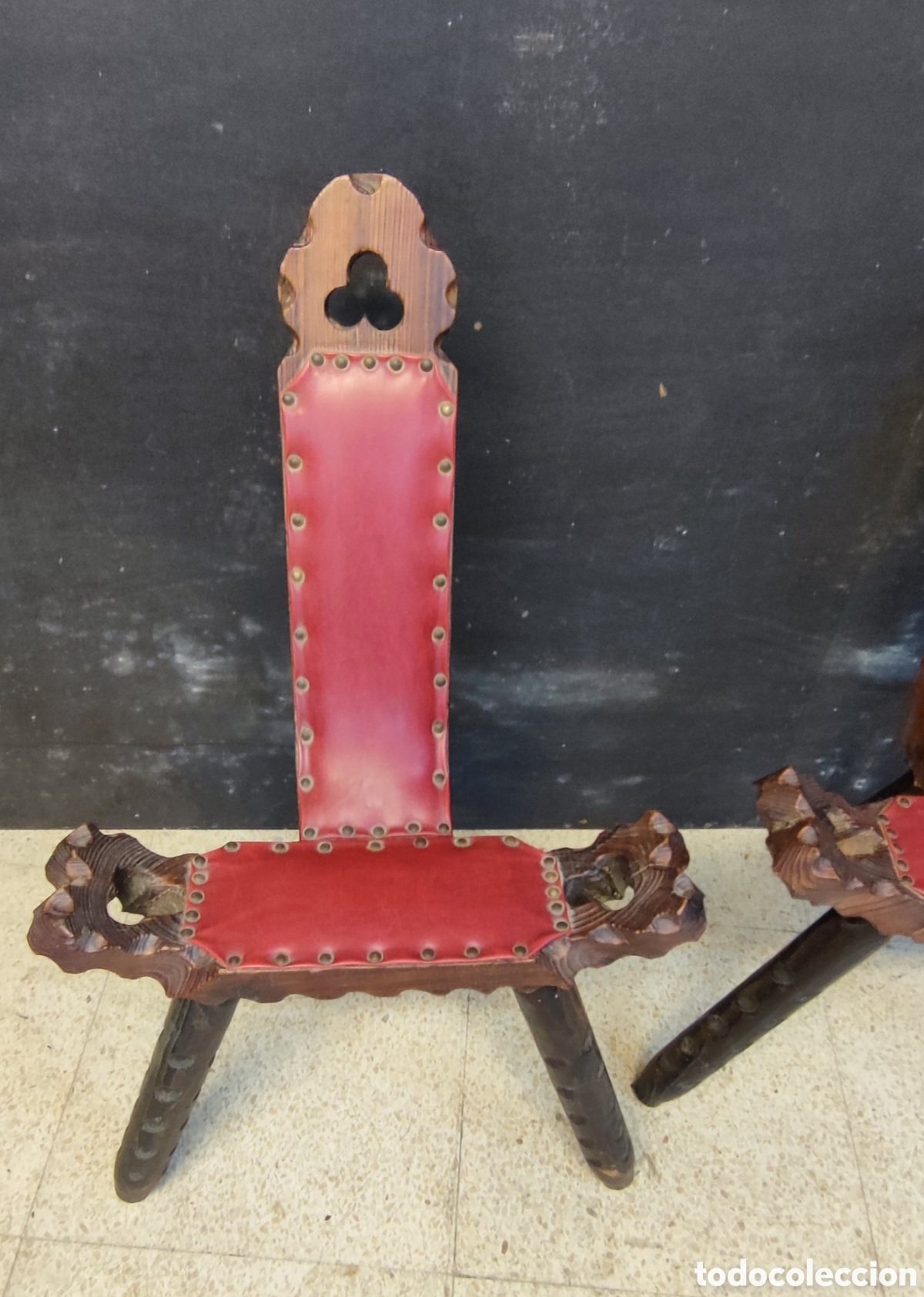 Antig&uuml;edades: Pareja de sillas parteras - Foto 23