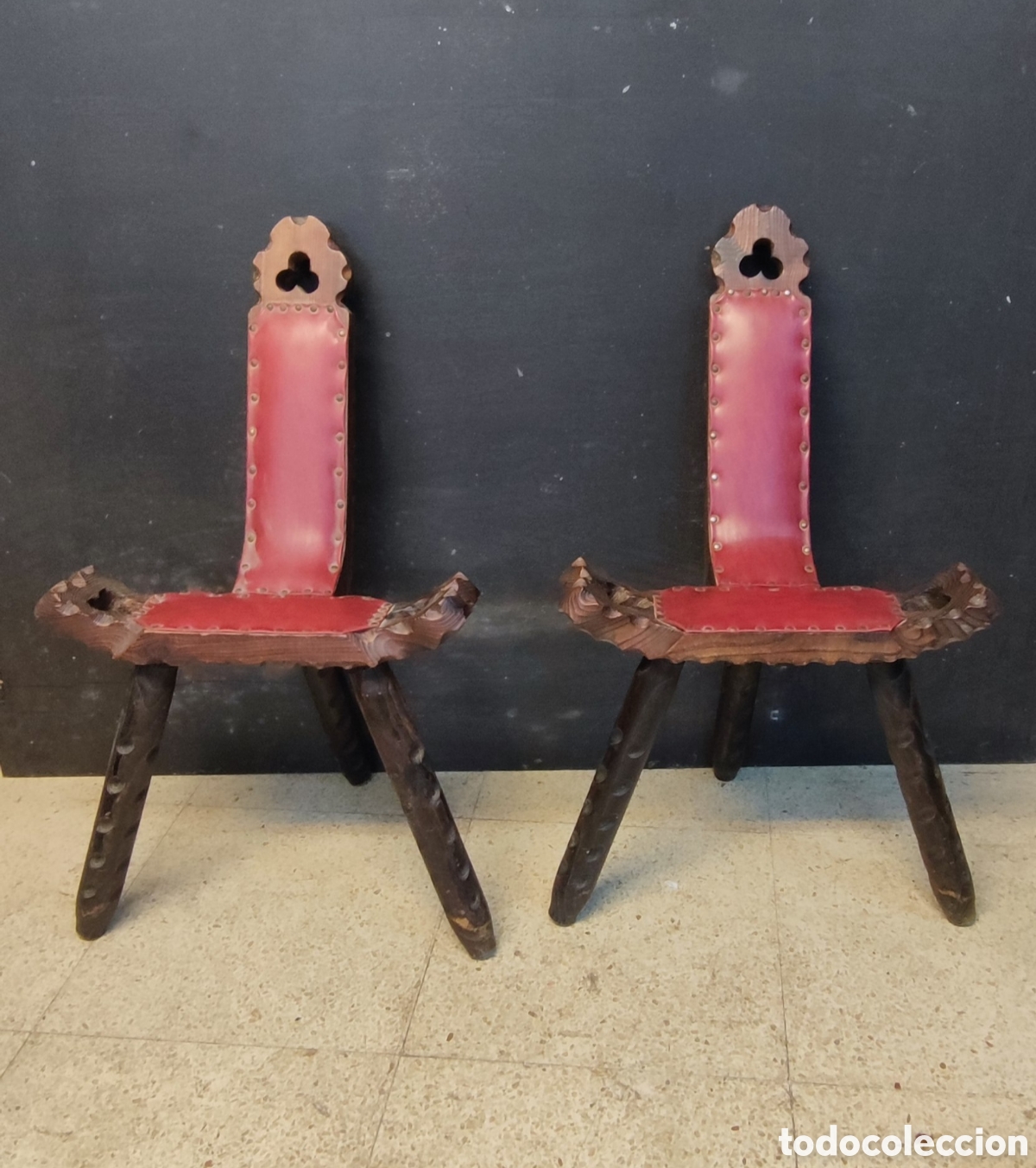 Antig&uuml;edades: Pareja de sillas parteras - Foto 25