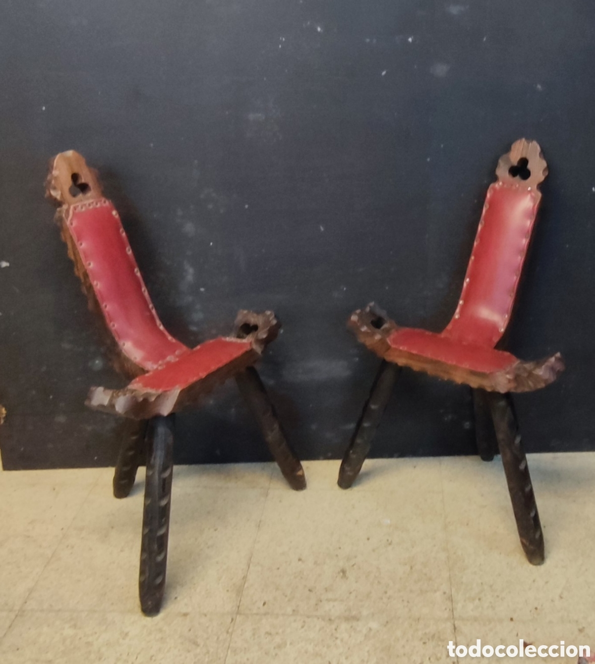 Antig&uuml;edades: Pareja de sillas parteras - Foto 1