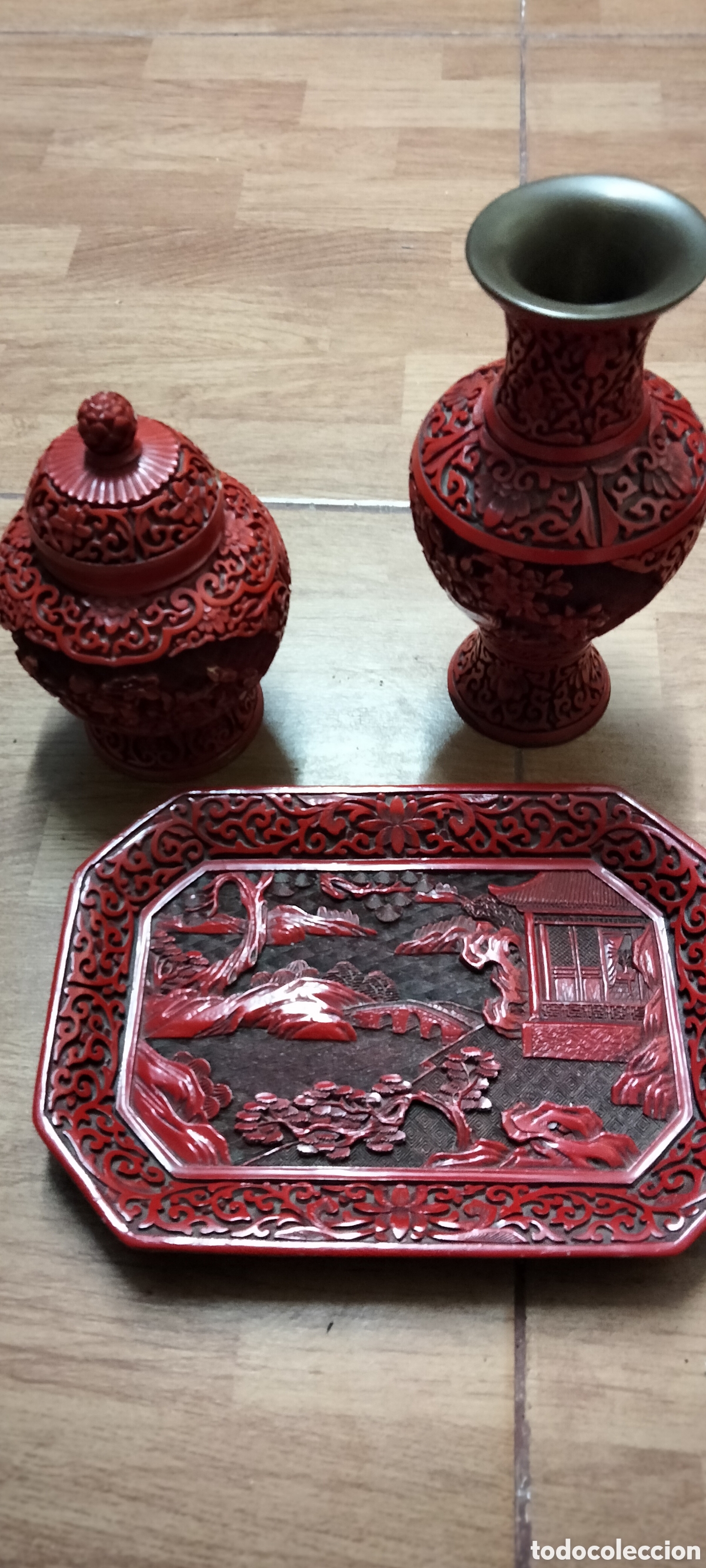 Antig&uuml;edades: JUEGO DE JARRONES - Foto 1