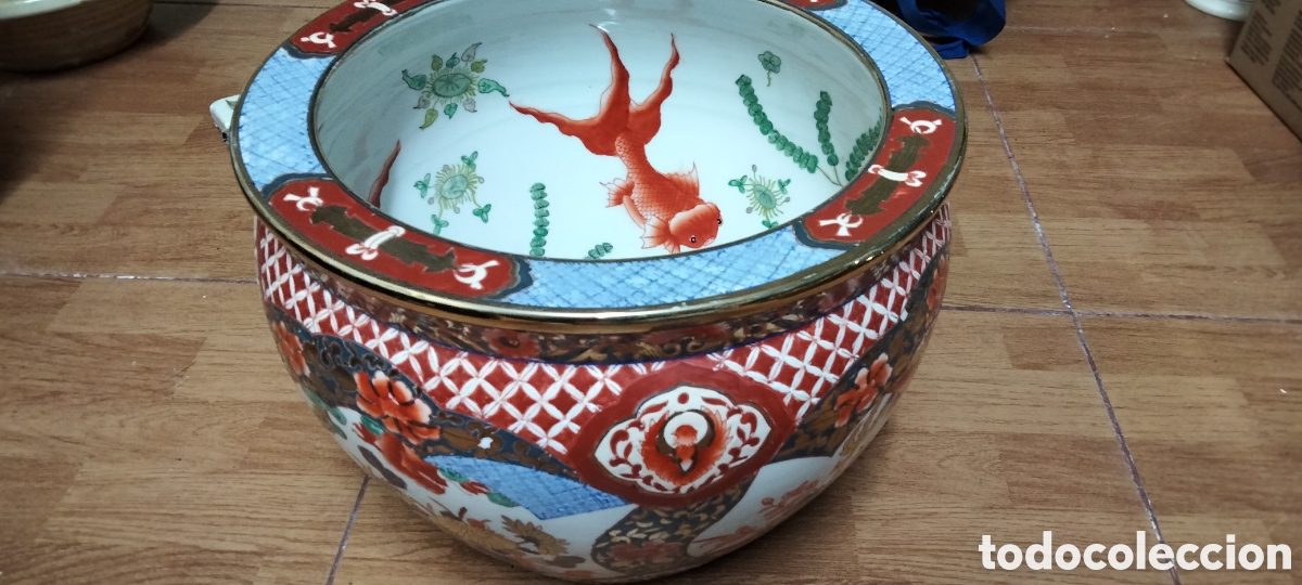 Antig&uuml;edades: GRAN MACETERO PORCELANA - Foto 3