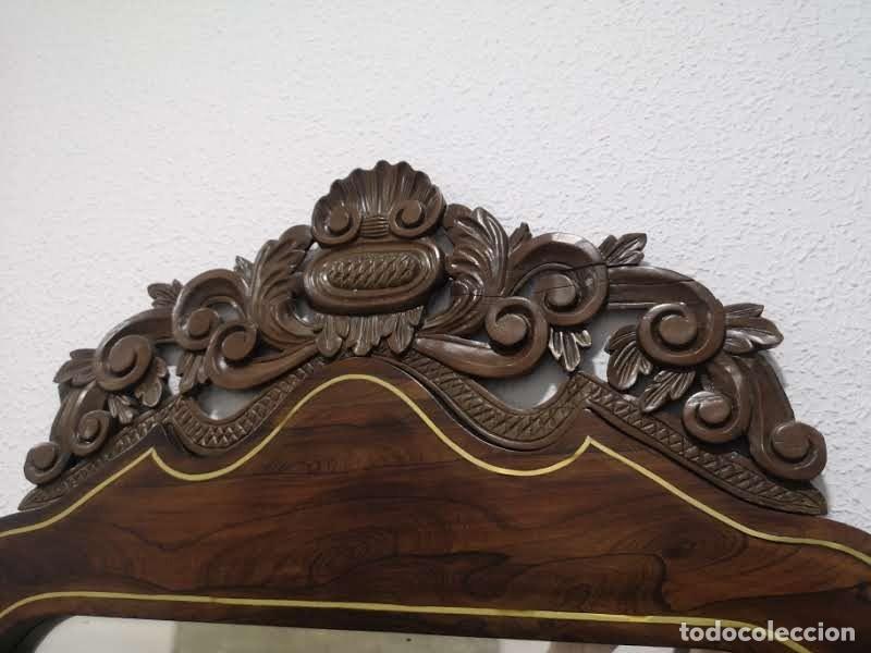 Antig&uuml;edades: Consola con incrustaci&oacute;n dorada y espejo - Foto 16