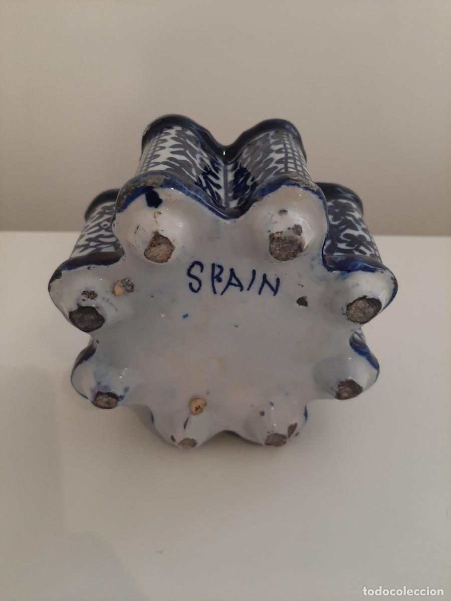 Antig&uuml;edades: TINTERO DE PORCELANA CON DIBUJOS AZULES. - Foto 7