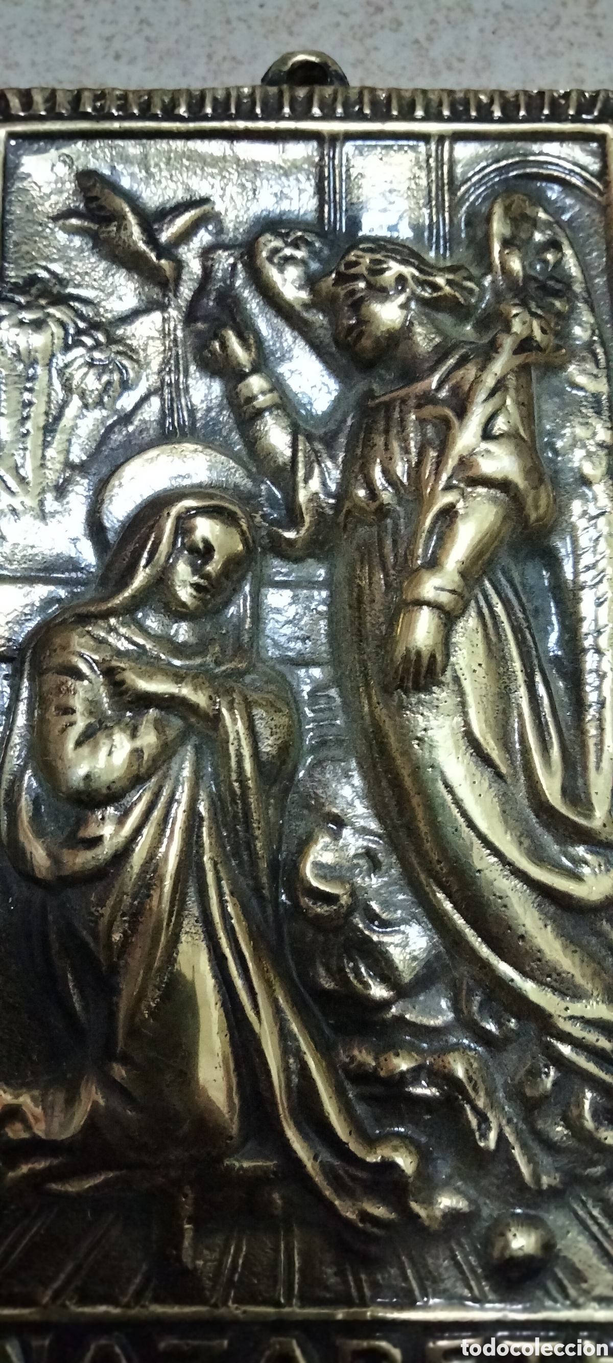 Antig&uuml;edades: PORTA PAZ EN BRONCE - Foto 3