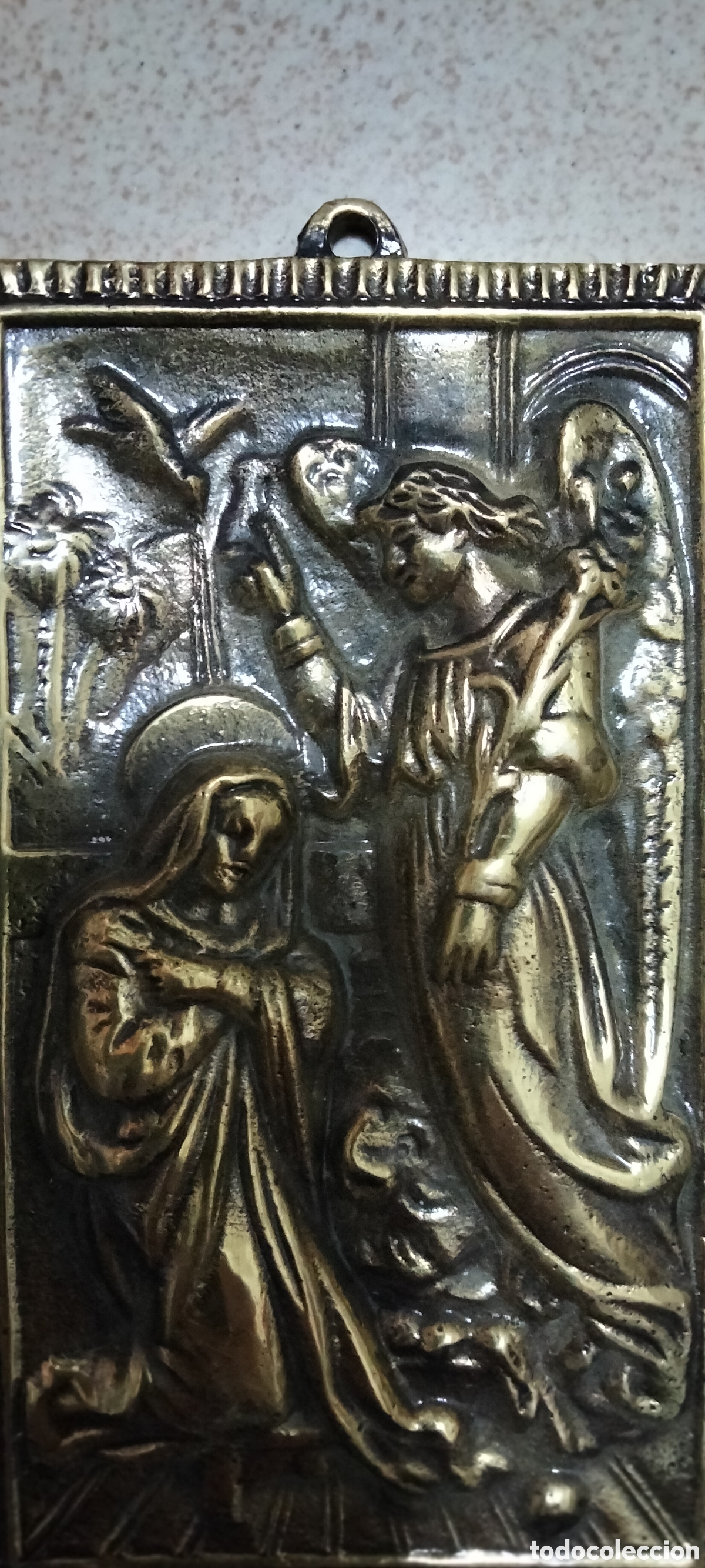 Antig&uuml;edades: PORTA PAZ EN BRONCE - Foto 4