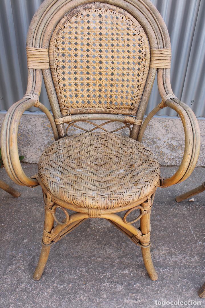 Antig&uuml;edades: 3 sillones de mimbre - Foto 3