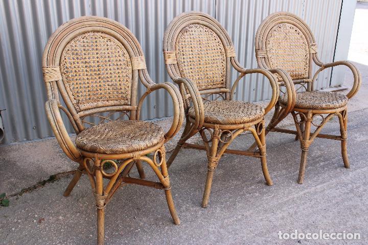 Antig&uuml;edades: 3 sillones de mimbre - Foto 4