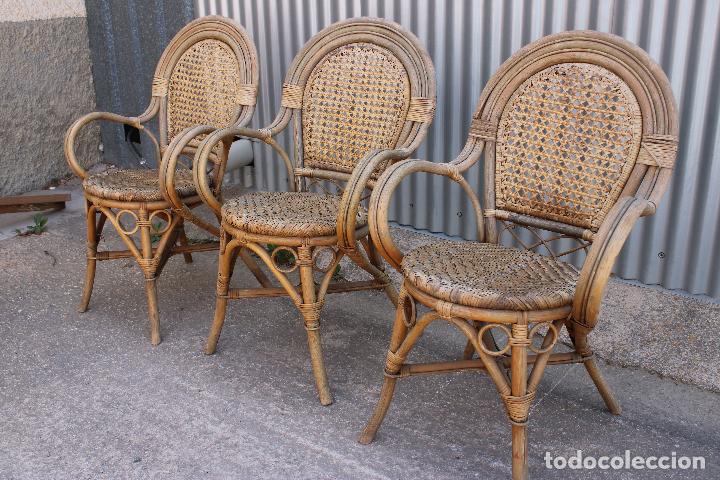 Antig&uuml;edades: 3 sillones de mimbre - Foto 5