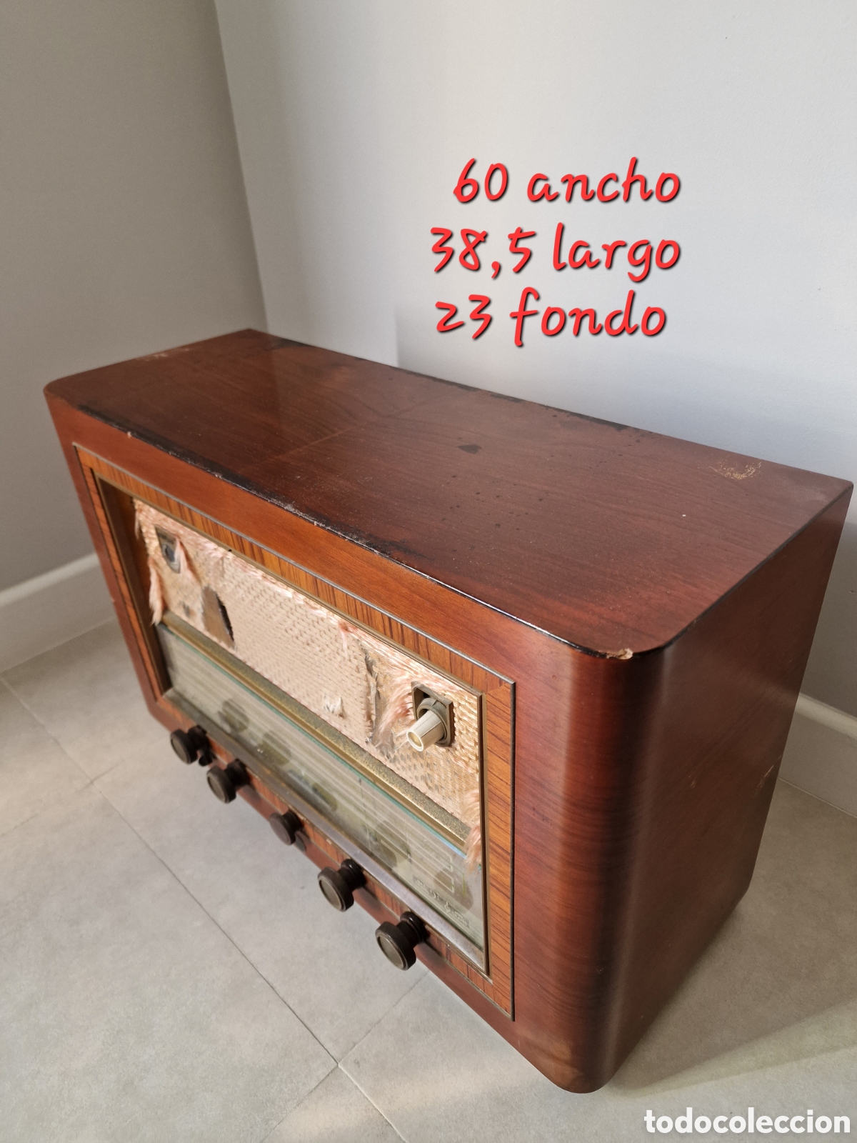 Antig&uuml;edades: Radio antigua con marqueter&iacute;a Philips - Foto 3