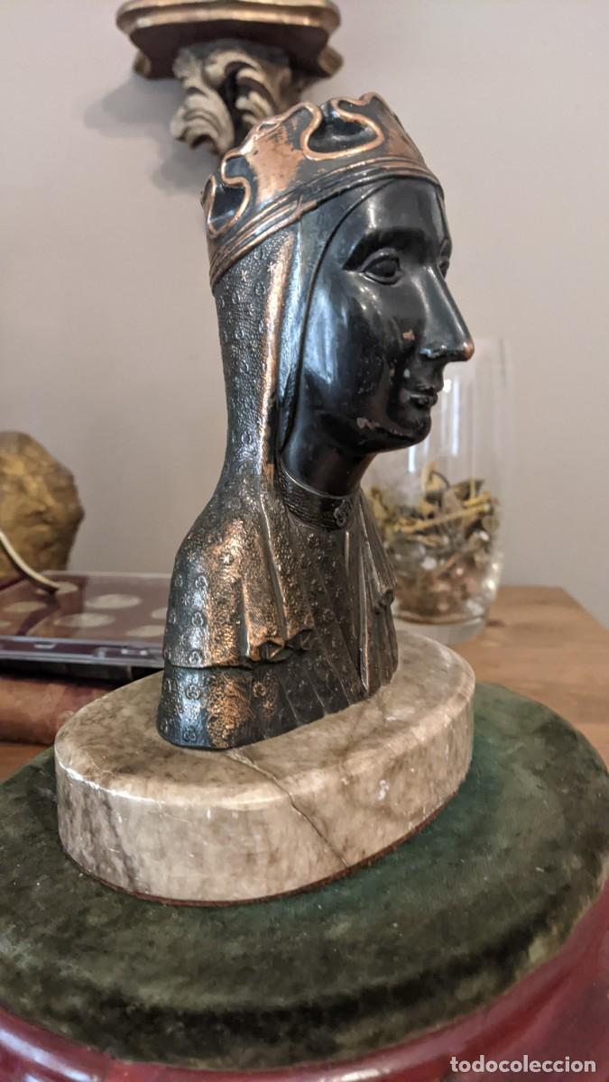 Antig&uuml;edades: BUSTO VIRGEN MONSERRAT EN COBRE - Foto 3