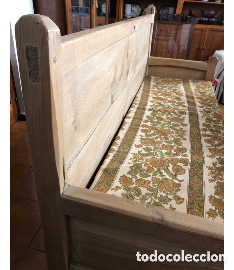 Antig&uuml;edades: Antiguo esca&ntilde;o o banco de madera - Foto 6