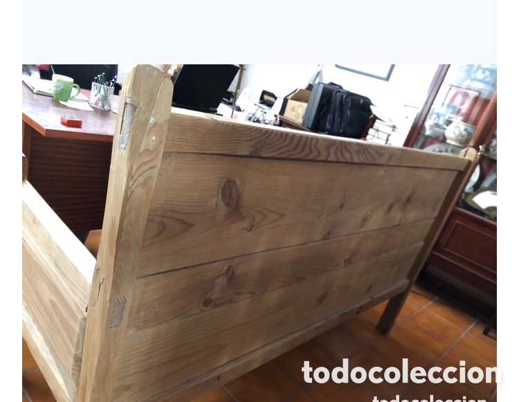 Antig&uuml;edades: Antiguo esca&ntilde;o o banco de madera - Foto 8