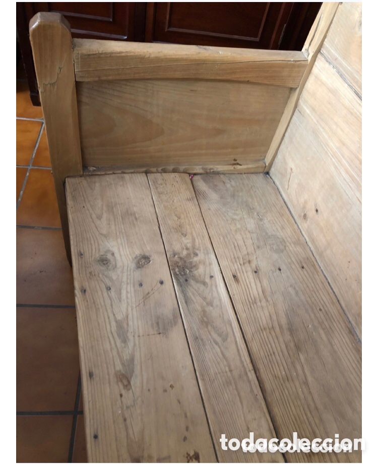 antigua banqueta de dormitorio en madera lacad - Compra venta en  todocoleccion