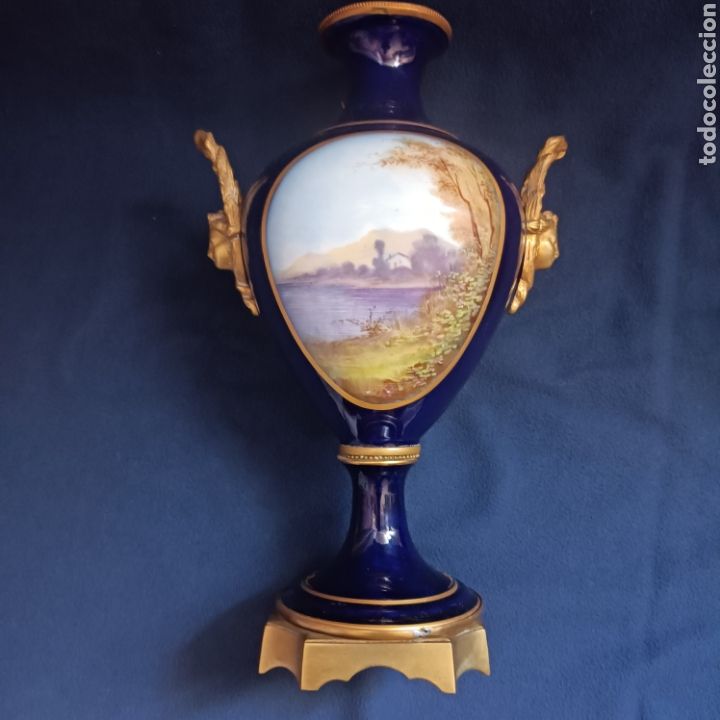 Antig&uuml;edades: Pareja de jarrones de Sevr&eacute;s siglo XIX - Foto 5