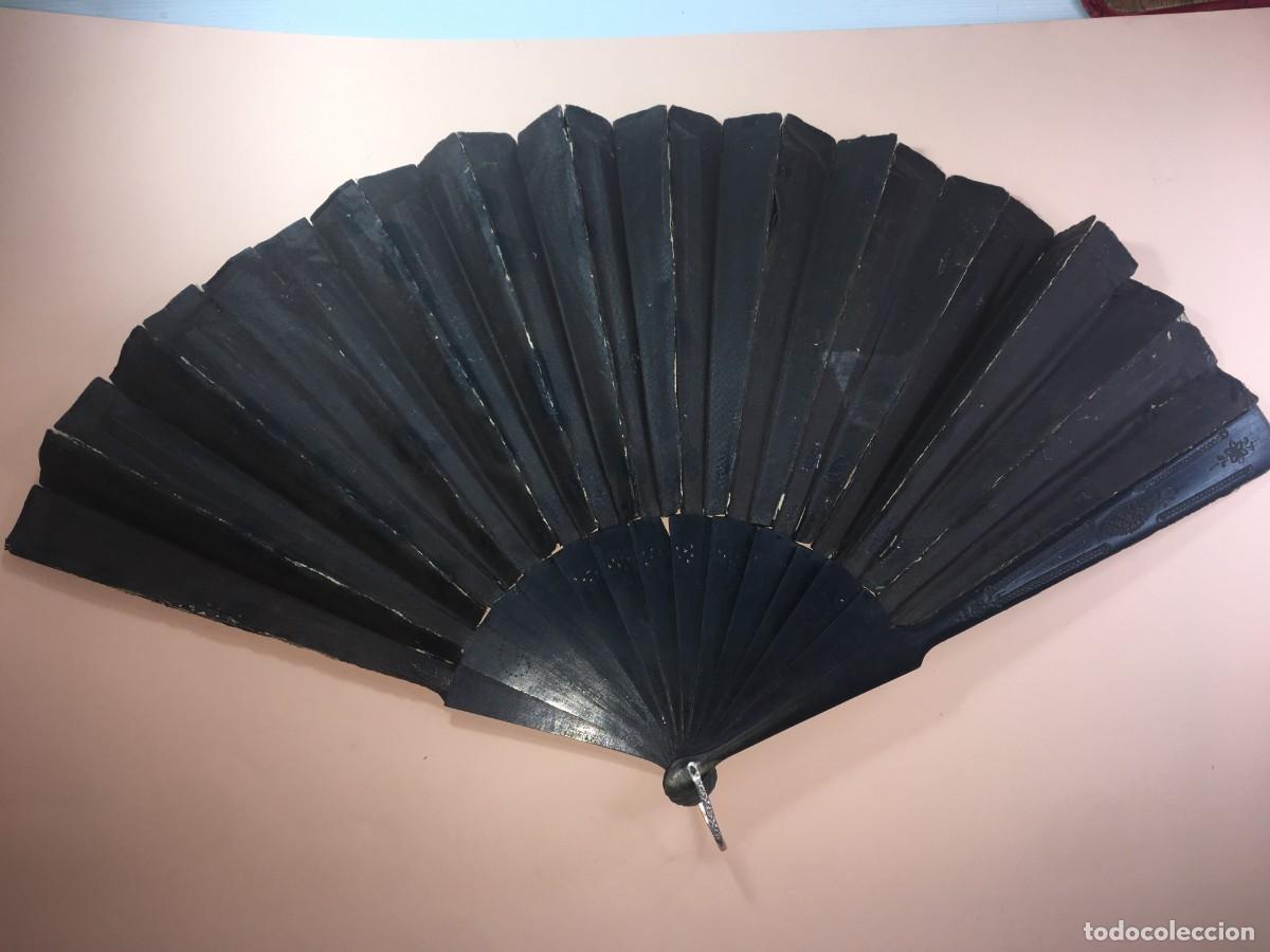 Antig&uuml;edades: ABANICO ANTIGUO NEGRO DE LUTO - Foto 6