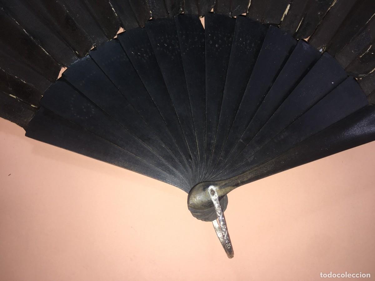 Antig&uuml;edades: ABANICO ANTIGUO NEGRO DE LUTO - Foto 10