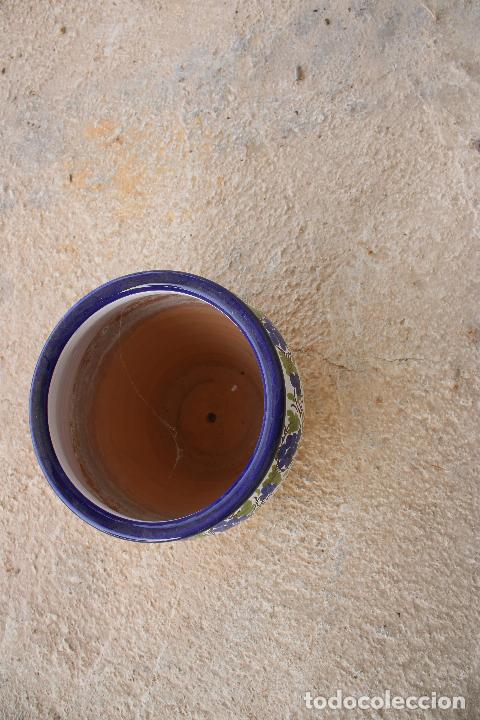 Antig&uuml;edades: macetero de ceramica con uvas - Foto 5